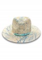 Women's Hat with Blue Splashes and Turquoise Stones 525536 Women's Hat with Blue Splashes and Turquoise Stones 525536