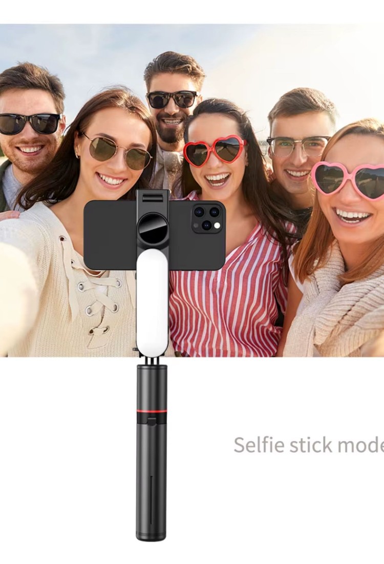 Wireless Tripod Selfie Stick With LED Light for Smartphone 525539