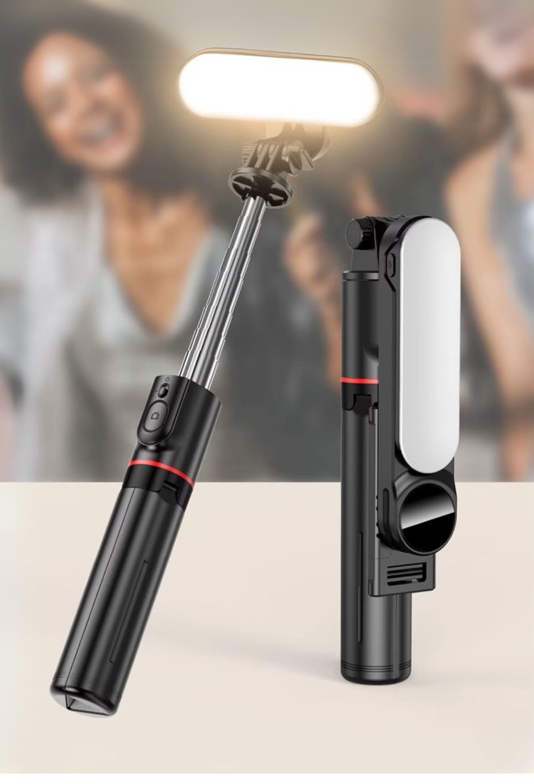 Wireless Tripod Selfie Stick With LED Light for Smartphone 525539