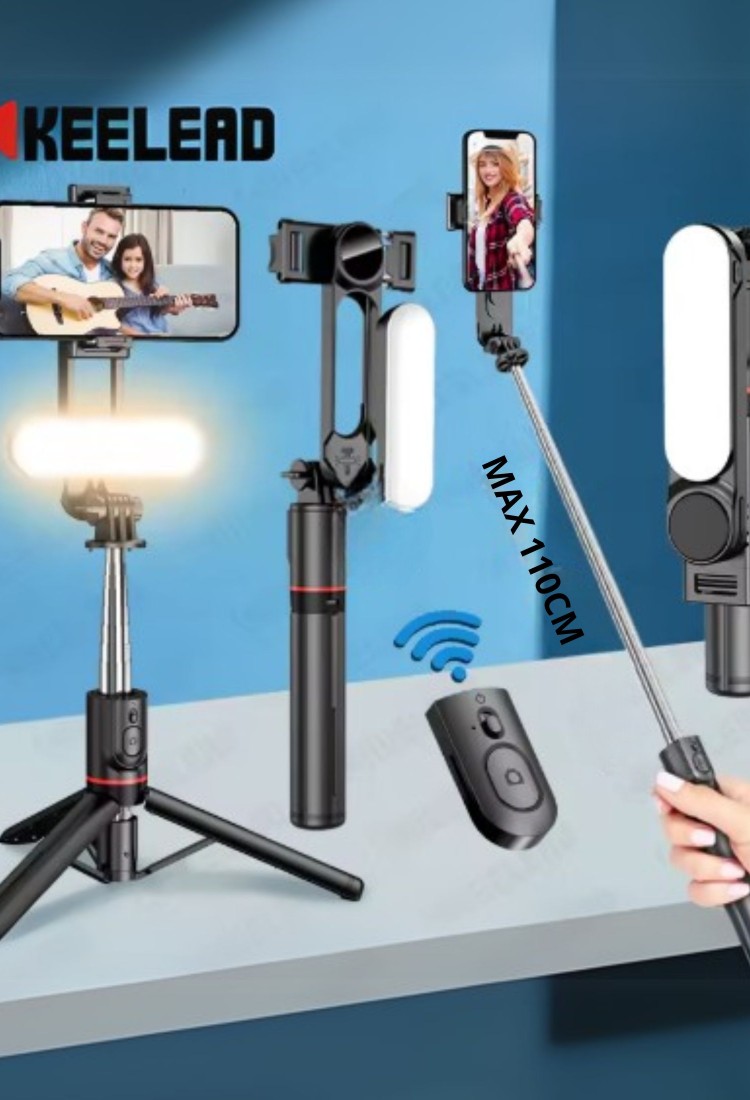 Wireless Tripod Selfie Stick With LED Light for Smartphone 525539 Wireless Tripod Selfie Stick With LED Light for Smartphone 525539