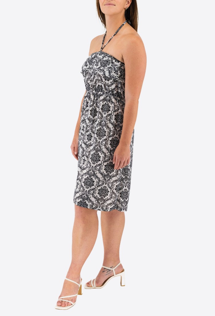 Strapless Mini Printed Dress 525698