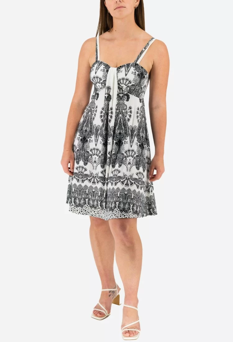 Mini Dress With Elastic Straps 524040-2 Mini Dress With Elastic Straps 524040-2