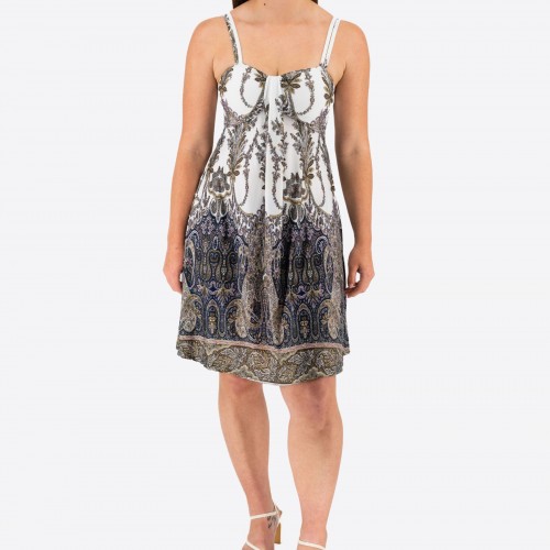 Mini Dress With Pleats Elastic 524040-3
