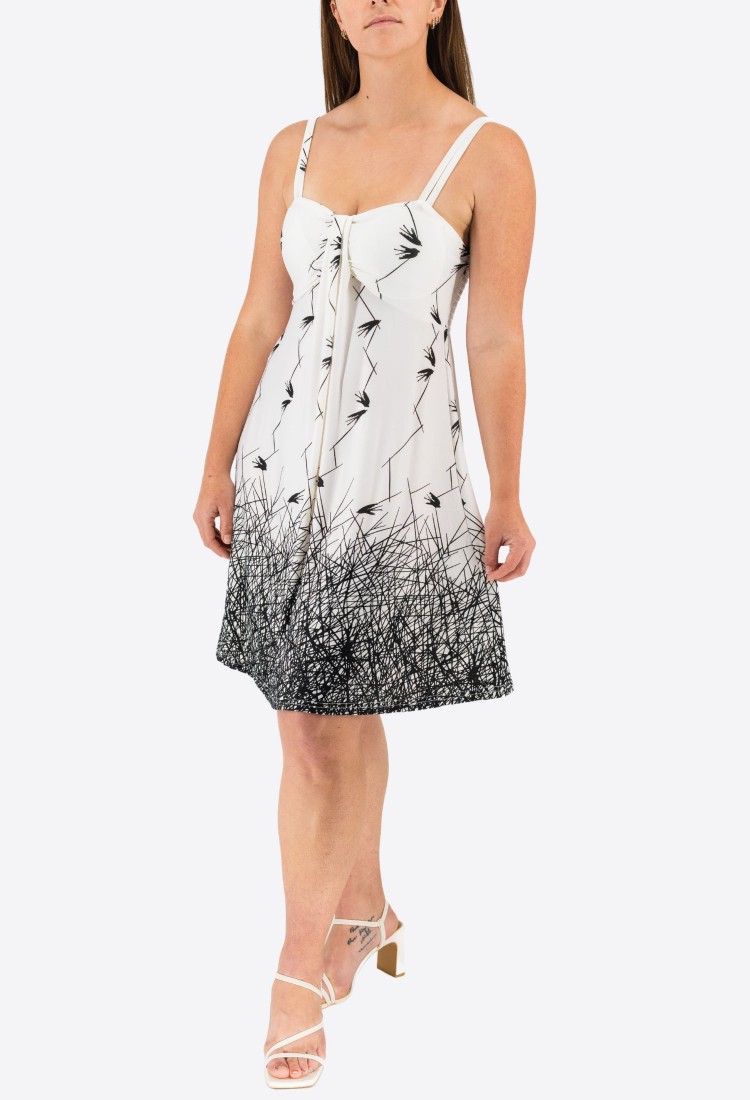Printed Elastic Dress 524040-6