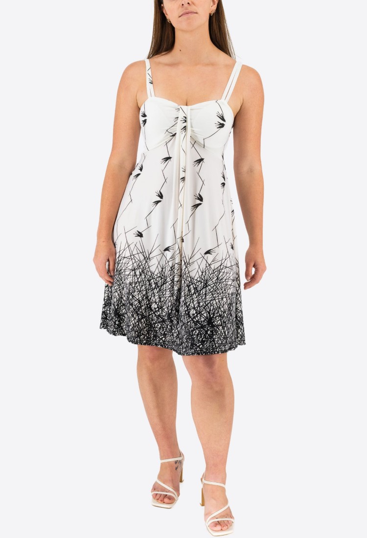 Printed Elastic Dress 524040-6 Printed Elastic Dress 524040-6