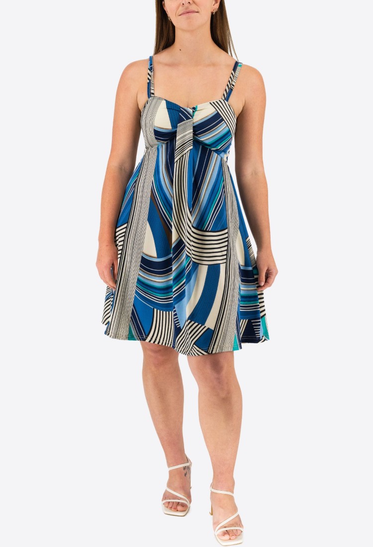 Printed Elastic Dress 524040-7 Printed Elastic Dress 524040-7