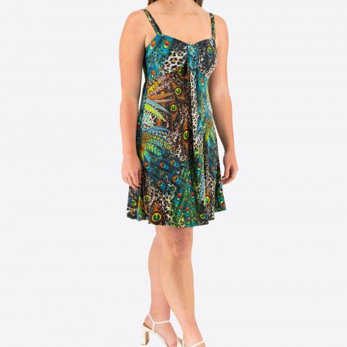 Animal Print Elastic Dress 524040-13