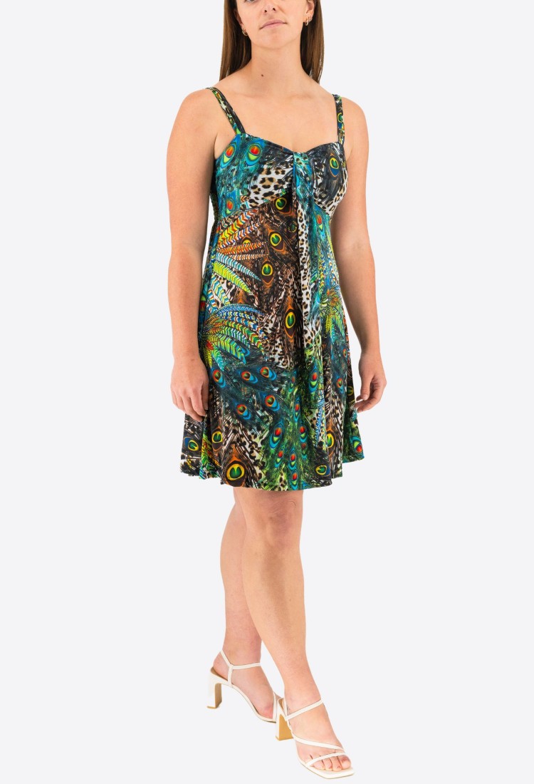 Animal Print Elastic Dress 524040-13