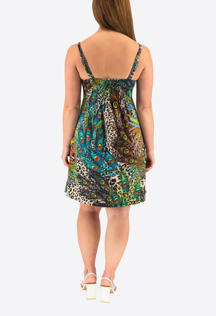 Animal Print Elastic Dress 524040-13