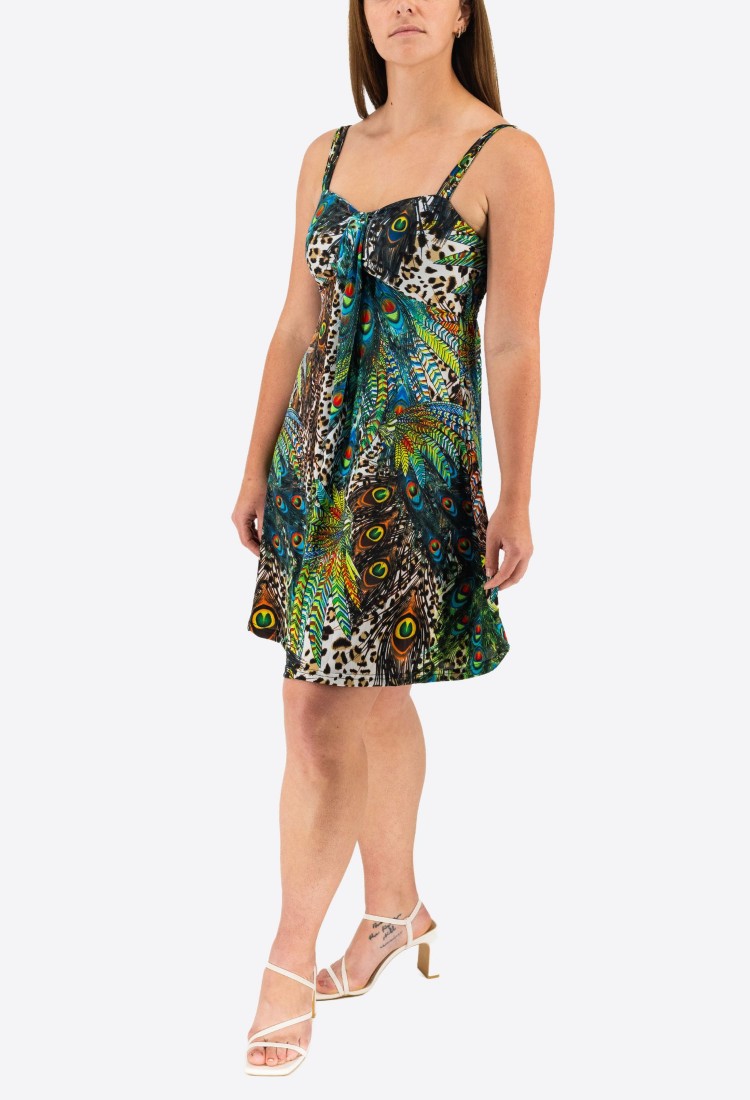 Animal Print Elastic Dress 524040-13
