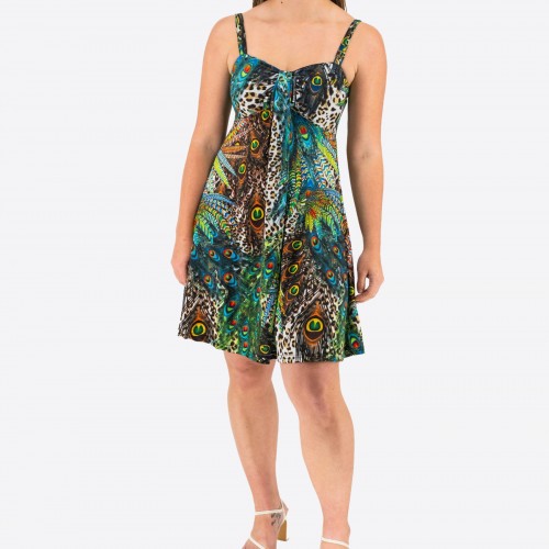 Animal Print Elastic Dress 524040-13