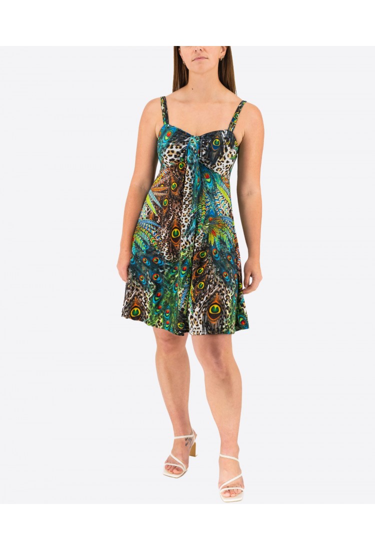 Animal Print Elastic Dress 524040-13