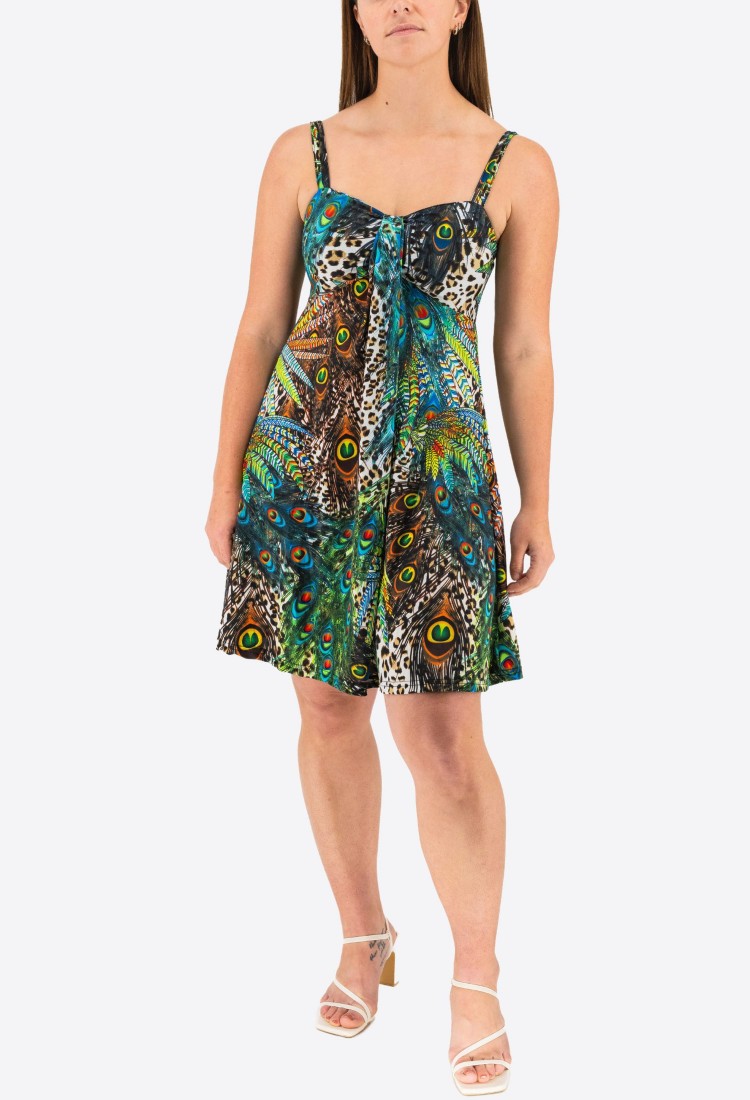 Animal Print Elastic Dress 524040-13 Animal Print Elastic Dress 524040-13