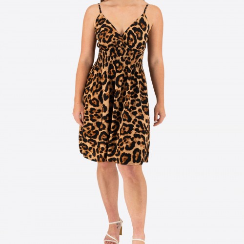 Animal Print Elastic Dress 524035-1