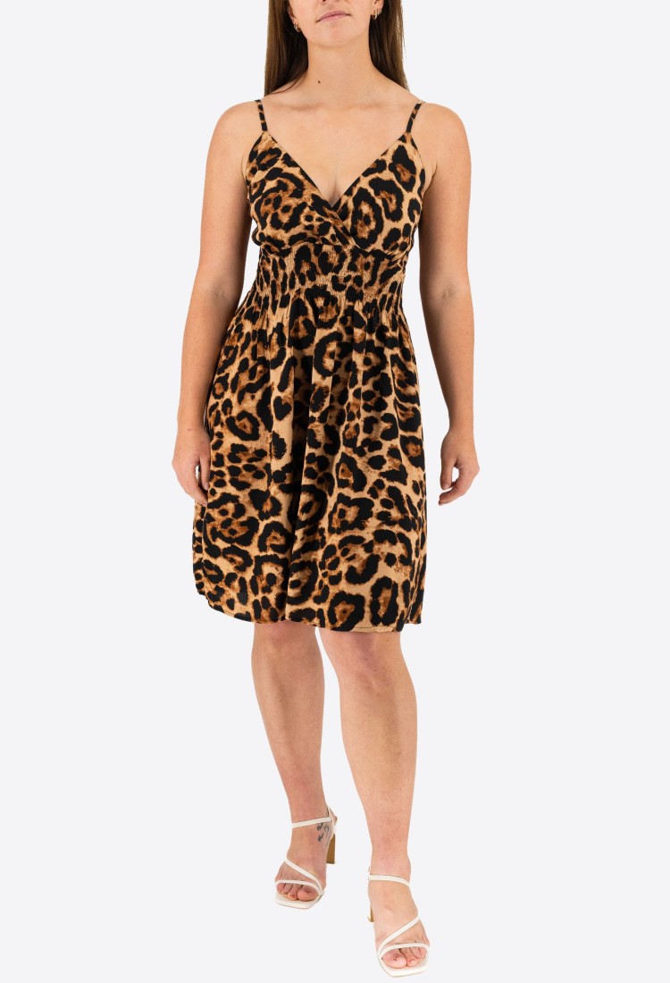Animal Print Elastic Dress 524035-1 Animal Print Elastic Dress 524035-1