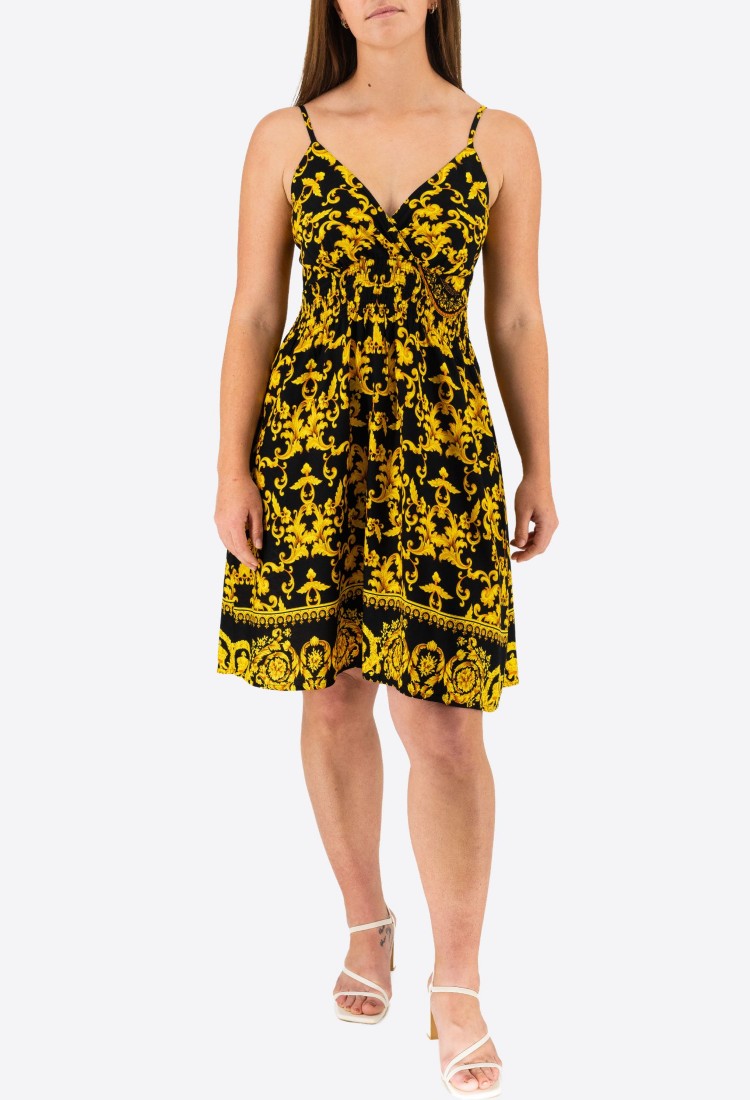 Dress With Elastic Straps 524035-2 Dress With Elastic Straps 524035-2