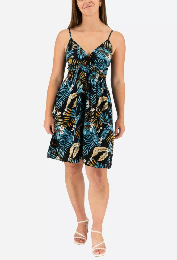 Floral Elastic Dress 524035-5 Floral Elastic Dress 524035-5