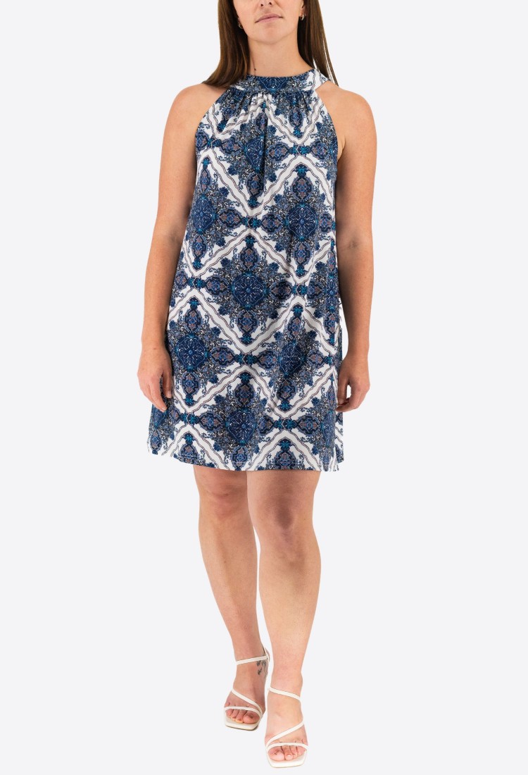 Printed Elastic Dress 524043-4 Printed Elastic Dress 524043-4
