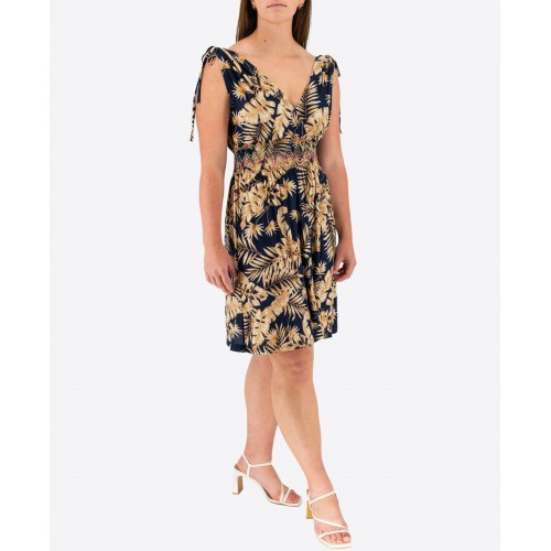 Floral Elastic Dress With Sura 525719-4