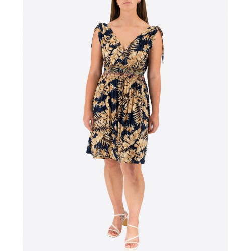 Floral Elastic Dress With Sura 525719-4