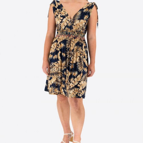 Floral Elastic Dress With Sura 525719-4
