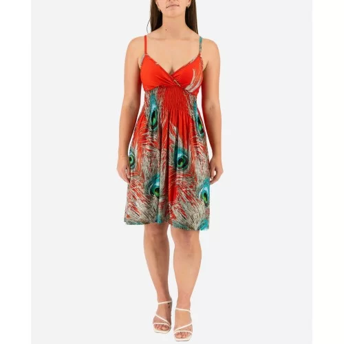 Elastic Dress With Peacock Eye 524027-4	
