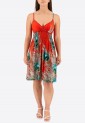 Elastic Dress With Peacock Eye 524027-4 Elastic Dress With Peacock Eye 524027-4