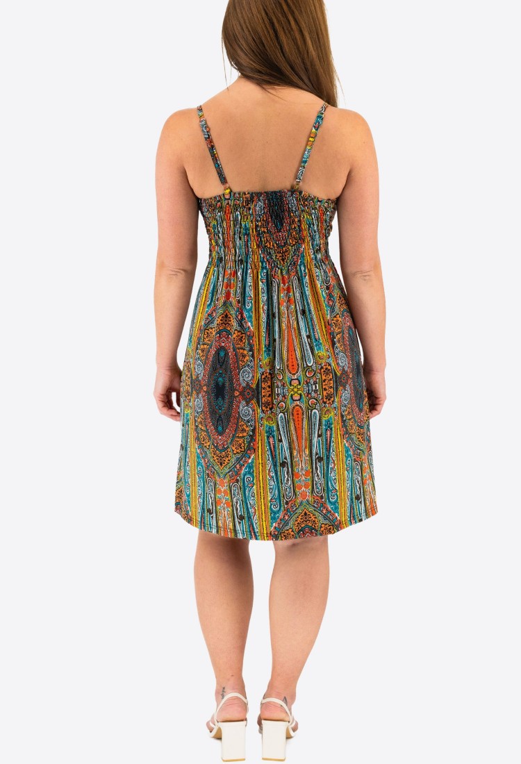 Printed Elastic Dress 524027-6
