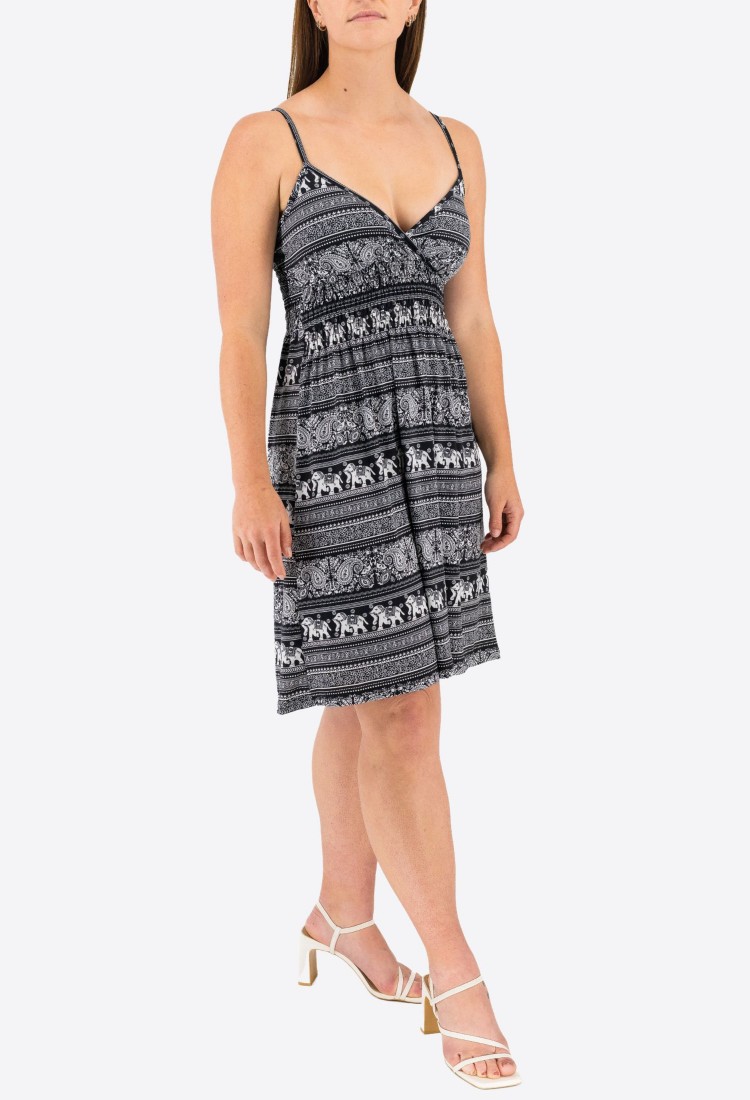 Printed Elastic Dress 524027-7