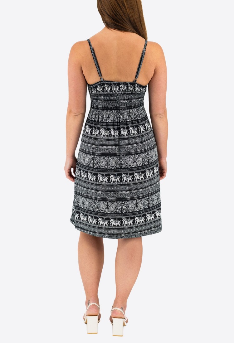 Printed Elastic Dress 524027-7