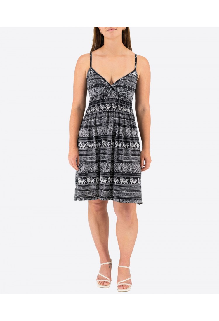Printed Elastic Dress 524027-7