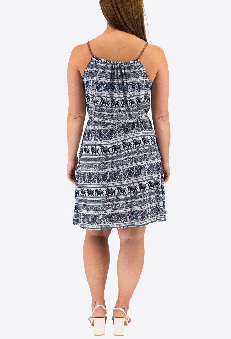 Printed Elastic Mini Dress 525694-1