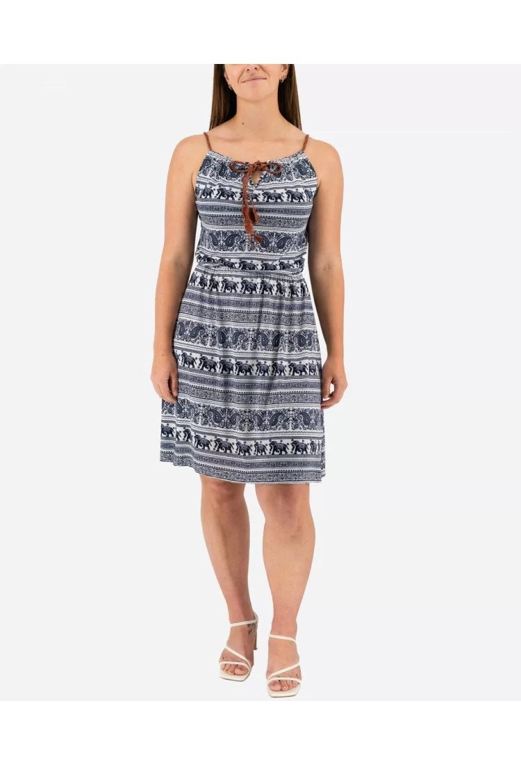 Printed Elastic Mini Dress 525694-1