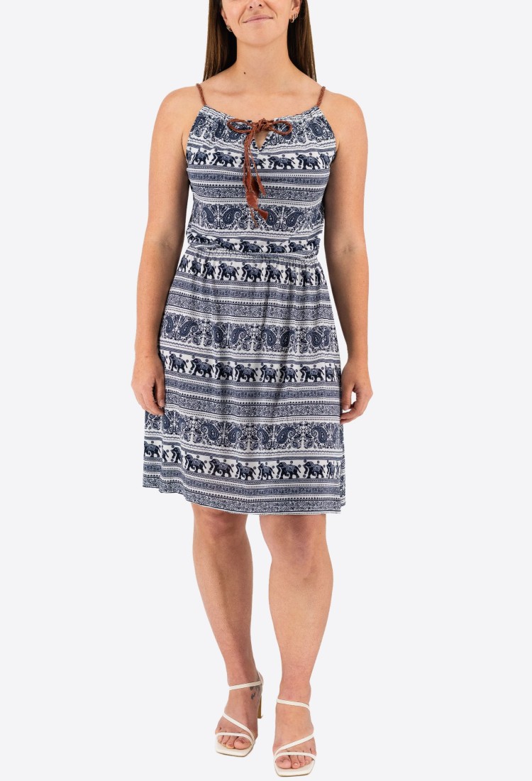 Printed Elastic Mini Dress 525694-1 Printed Elastic Mini Dress 525694-1