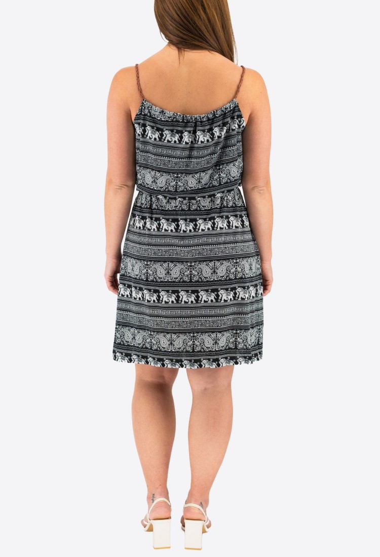 Printed Elastic Mini Dress 525694-1