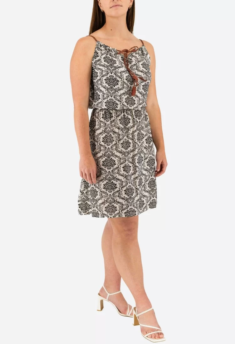 Printed Elastic Mini Dress 525694-2