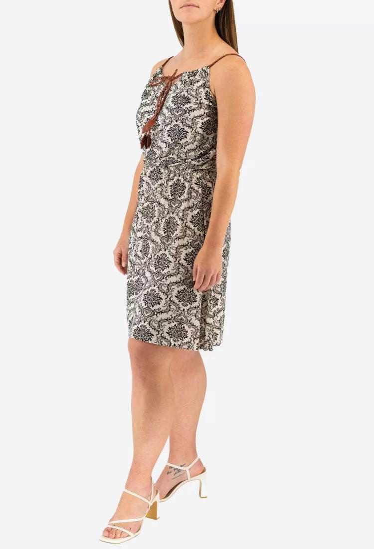 Printed Elastic Mini Dress 525694-2