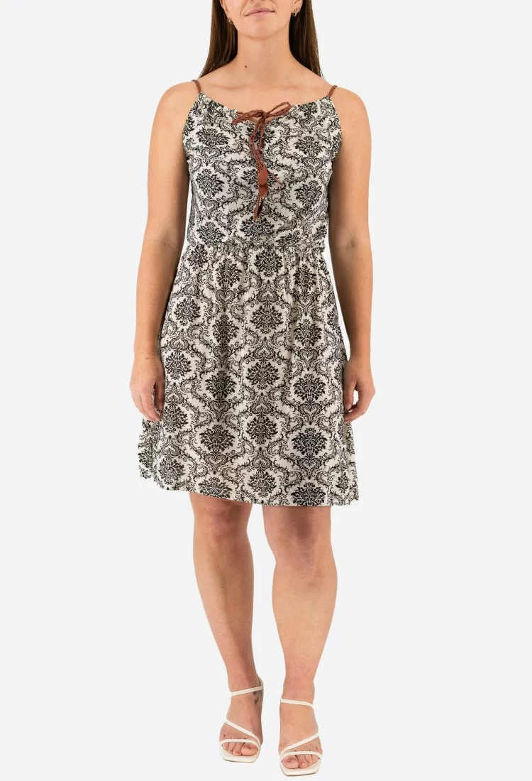 Printed Elastic Mini Dress 525694-2 Printed Elastic Mini Dress 525694-2