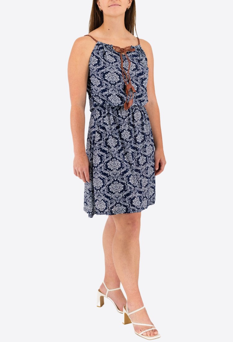 Printed Elastic Mini Dress 525694-2