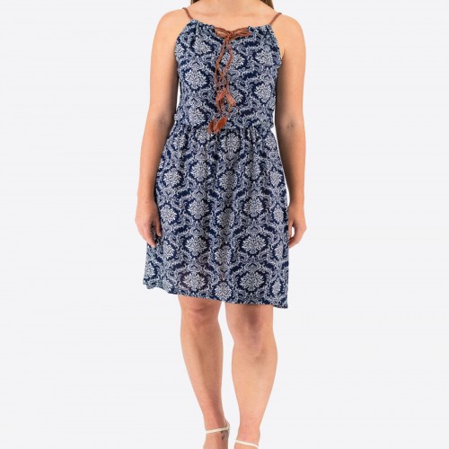 Printed Elastic Mini Dress 525694-2