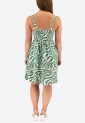 Printed Dress With Cross Bust Mini 525696-1