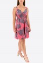 Printed Dress With Cross Bust Mini 525696-2