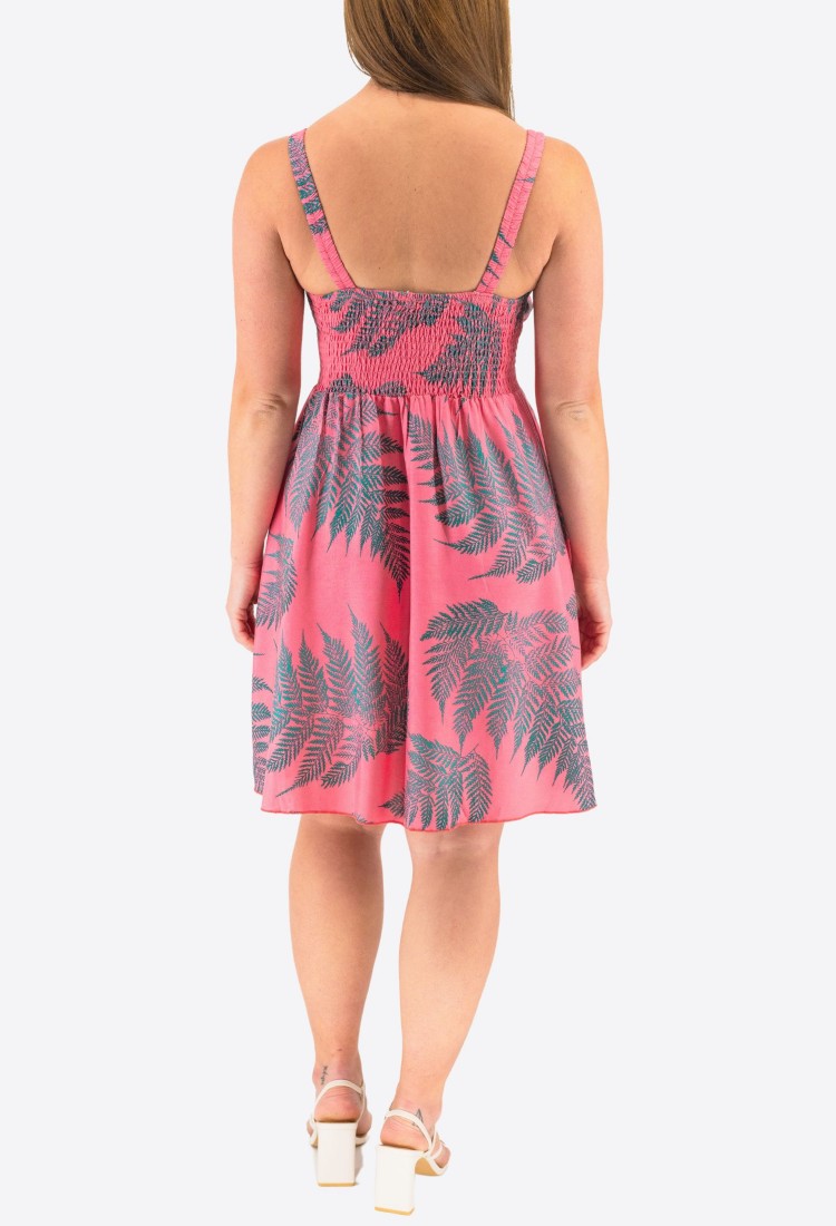 Printed Dress With Cross Bust Mini 525696-2