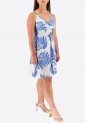 Printed Dress With Cross Bust Mini 525696-2