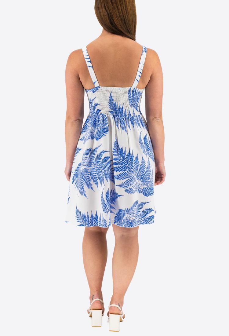 Printed Dress With Cross Bust Mini 525696-2