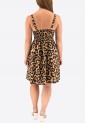 Printed Dress With Cross Bust Mini 525696-3