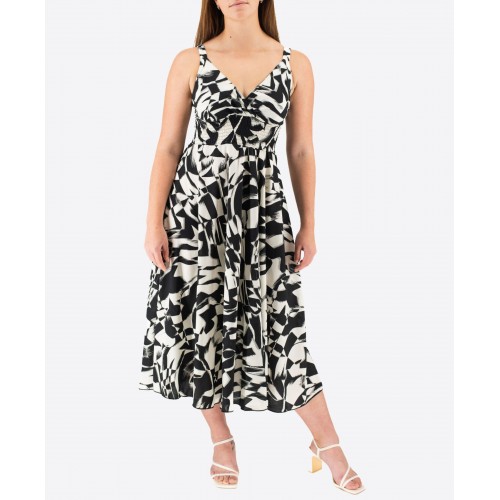 Elastic Midi Dress With Straps 524028-1