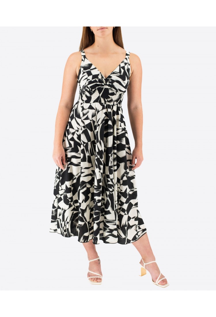 Elastic Midi Dress With Straps 524028-1