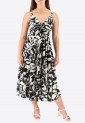 Elastic Midi Dress With Straps 524028-1 Elastic Midi Dress With Straps 524028-1