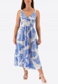 Elastic Midi Dress With Straps 524028-2 Elastic Midi Dress With Straps 524028-2